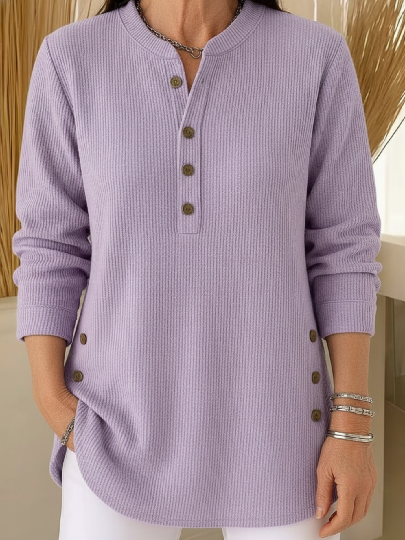 Élise – Pull and jersey uni à manches longues