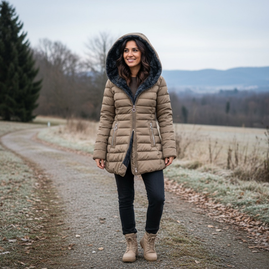 Fiorella™ | Manteau d'Hiver avec Doublure și Fourrure Chaude