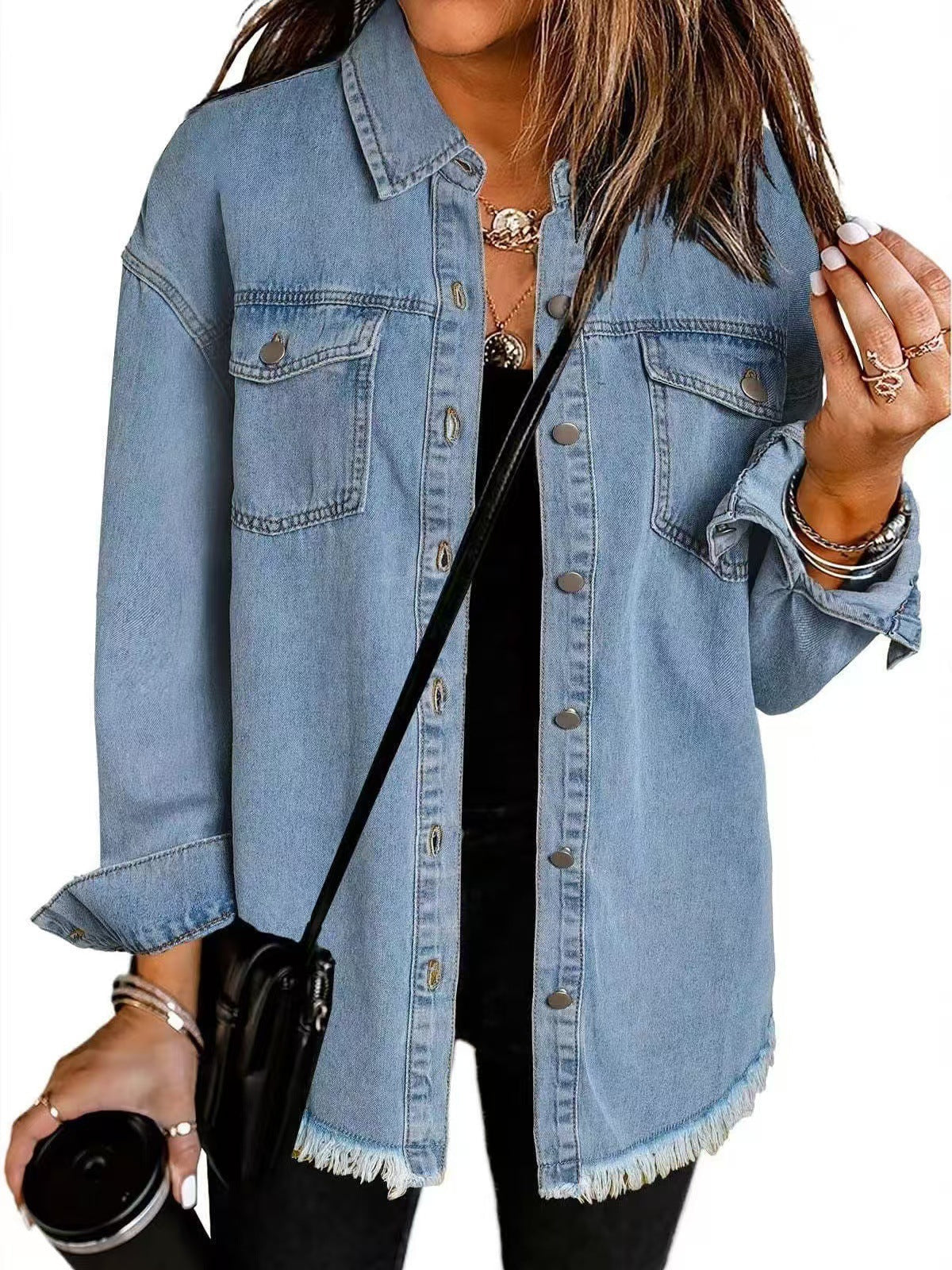 Liliac | Vestă și Denim Elegant