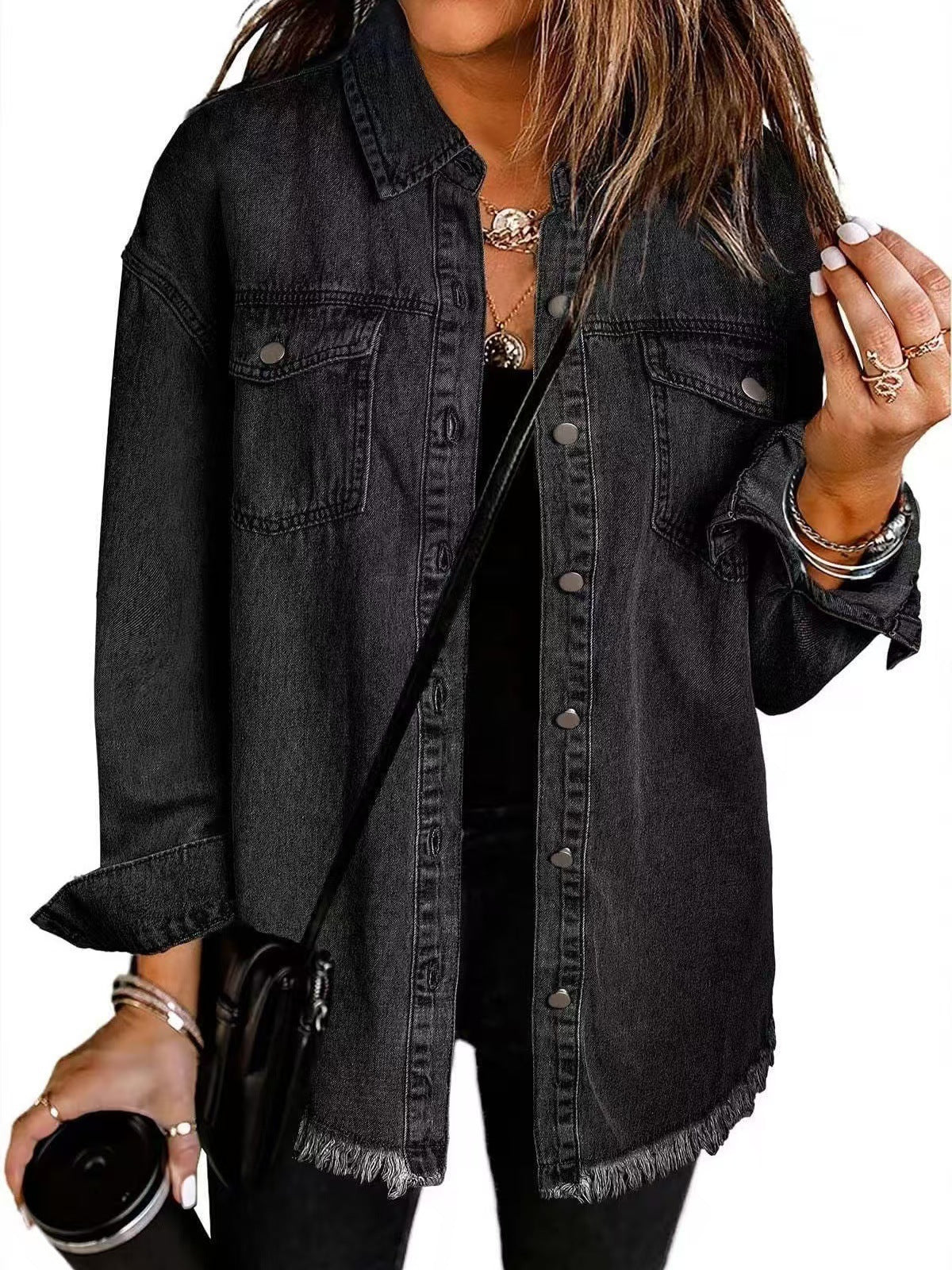 Liliac | Vestă și Denim Elegant