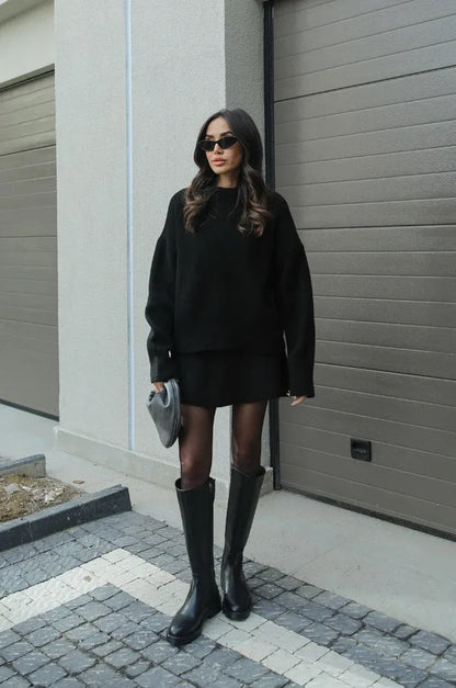 gebreidesetzwartoutfit