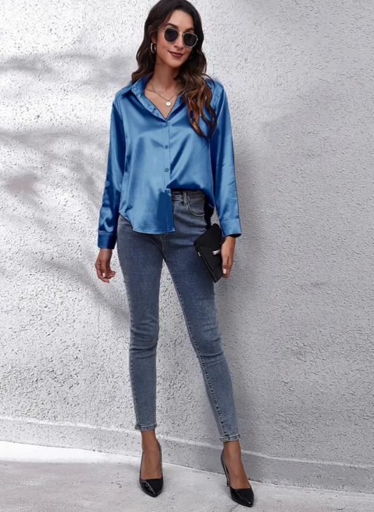 klassiekedamesblouseblauw