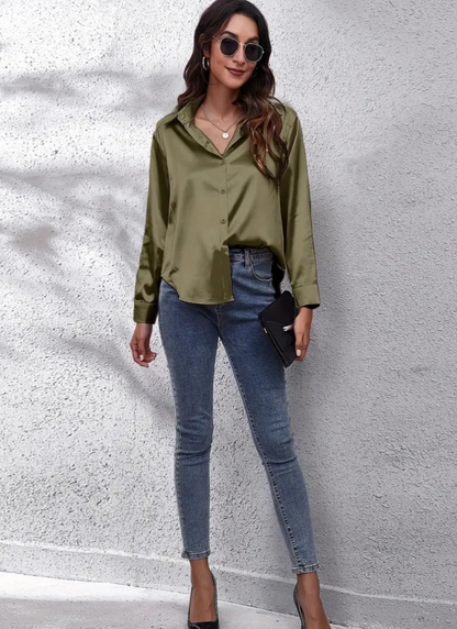 klassiekedamesblouselegergroen