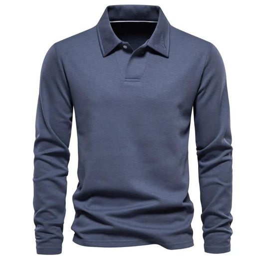 poloshirtlangemouwenblauw